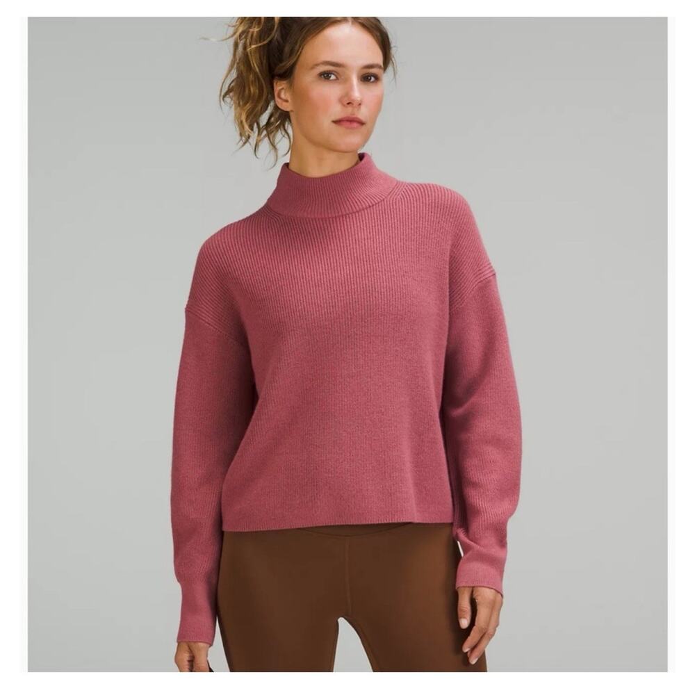 lululemon athletica Dusty Rose Turtleneck Sweater